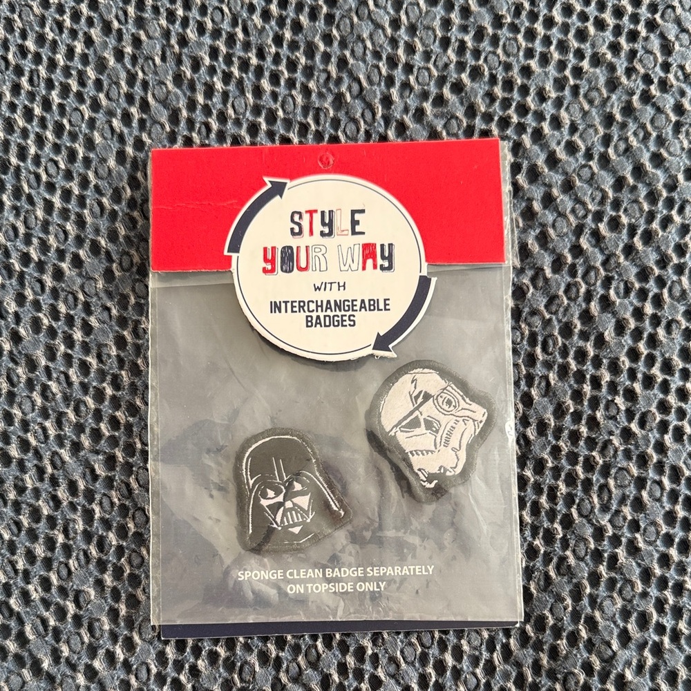 Star Wars Black White Darth Vader & Stormtrooper Badges